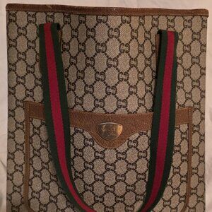 Preowned Gucci Plus Sherry Line Tote
